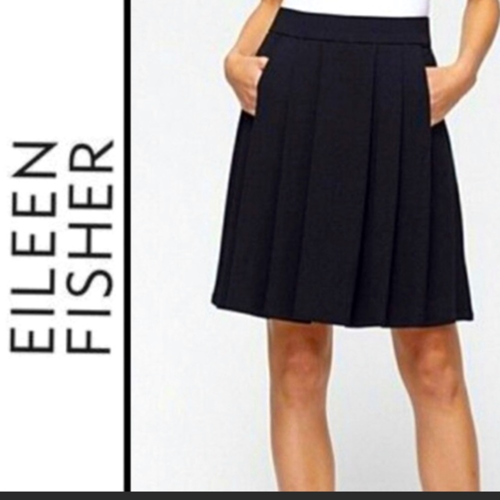 Eileen Fisher 100% Linen A-line Skirt